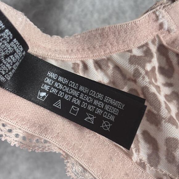 Natori 16120 Bra 38DD Pink Leopard Animal Lace Trim Underwire Lightly Padded - Picture 11 of 12